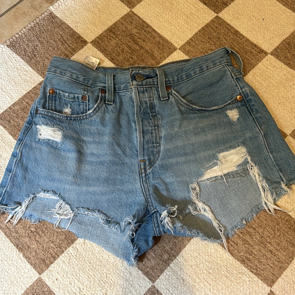 LEVIS Shorts Distressed/Vintage 501